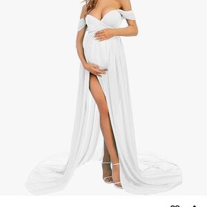 White maternity dress